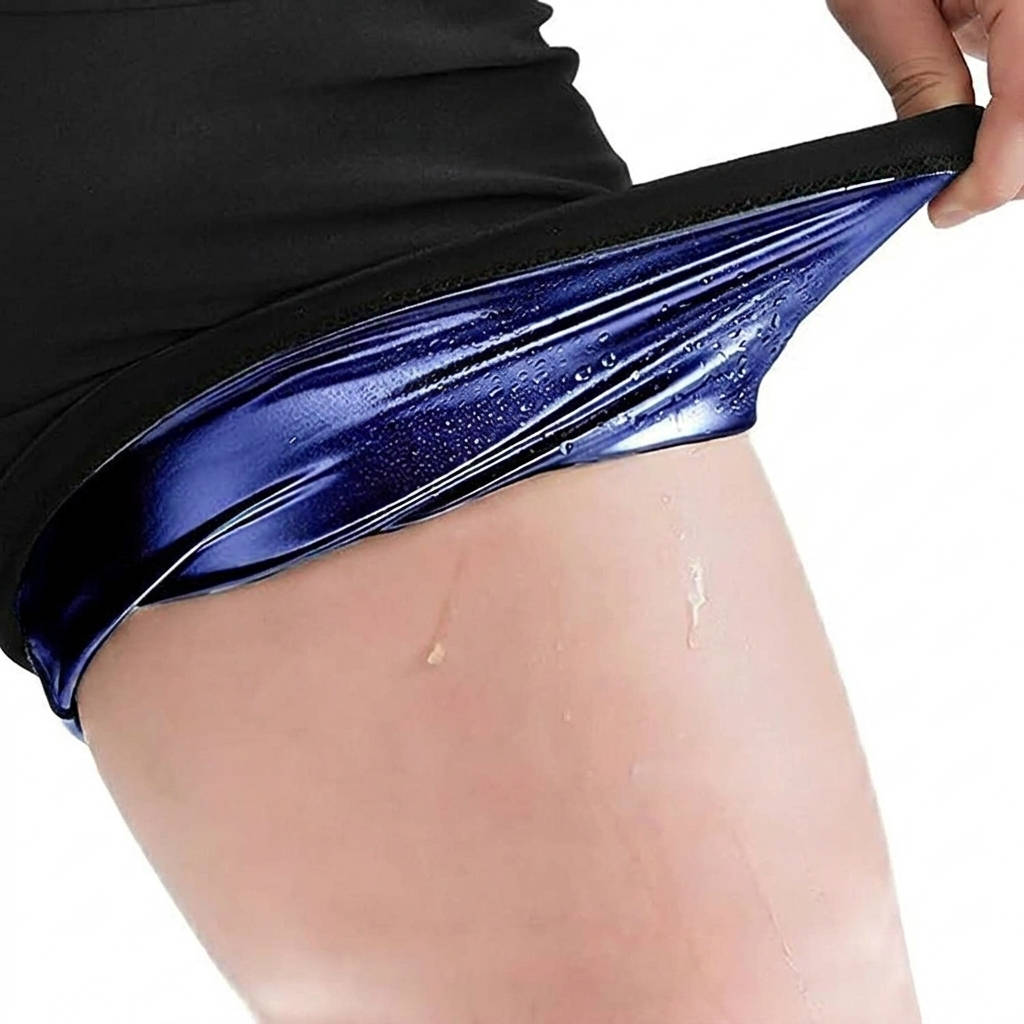 Womens High Waist Sauna Shorts, Compression Hip Lift Fitness Workout Activewear Shorts