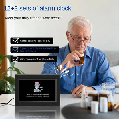 8 Inch Dementia Clock for Seniors, Large Display Digital Clock with Date, Time and Day, 10 Reminders, 6 Alarms, Auto Dimming, Remote Control