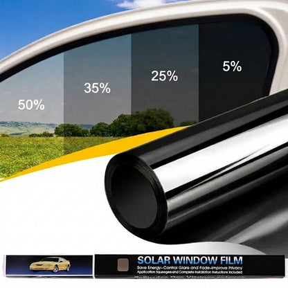 Uncut Roll Car Window Tint Film, Universal Windshield Sun Shade & Privacy Film, Anti Scratch UV Heat Blocking and Glare Protection Roll for Cars, SUVs & Trucks