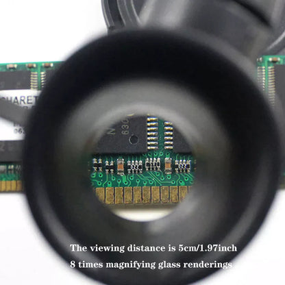 Magnifying Glasses with Dual LED Lights and Interchangeable Lenses, 8x 15x 23x