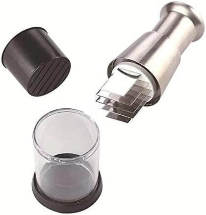 Manual Stainless Steel Chopper with Integrated Bowl and Enclosed Blade Design