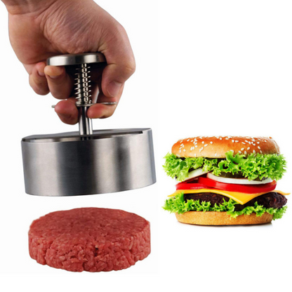 Stainless Steel Patty Press with 5-Inch Diameter and Dishwasher-Safe Design