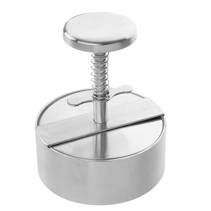 Stainless Steel Patty Press with 5-Inch Diameter and Dishwasher-Safe Design