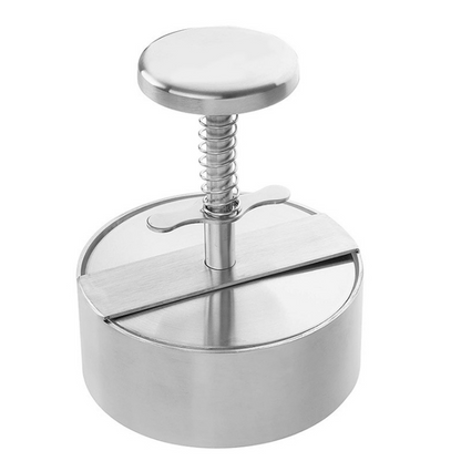 Stainless Steel Patty Press with 5-Inch Diameter and Dishwasher-Safe Design