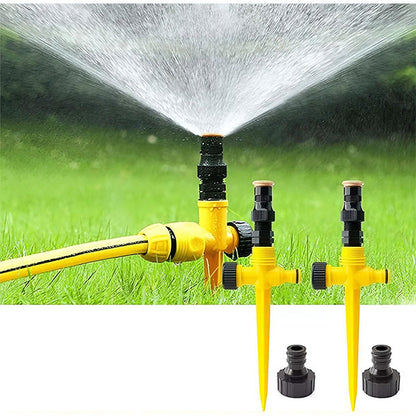 Rotating Garden Sprinkler with Adjustable Spray and Full-Circle Coverage