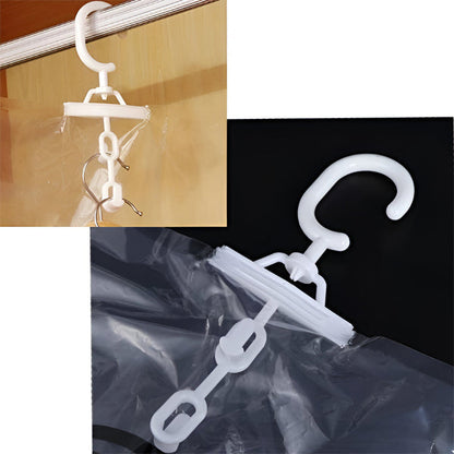 Vertical Hanging Vacuum Storage Bags with Airtight Seal and Reusable Design, Set of 4