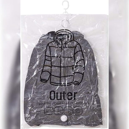 Vertical Hanging Vacuum Storage Bags with Airtight Seal and Reusable Design, Set of 4