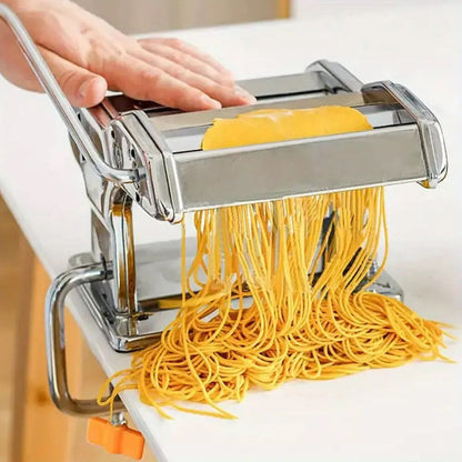 Manual Pasta Maker with 7 Thickness Settings and Dual Cutting Attachments