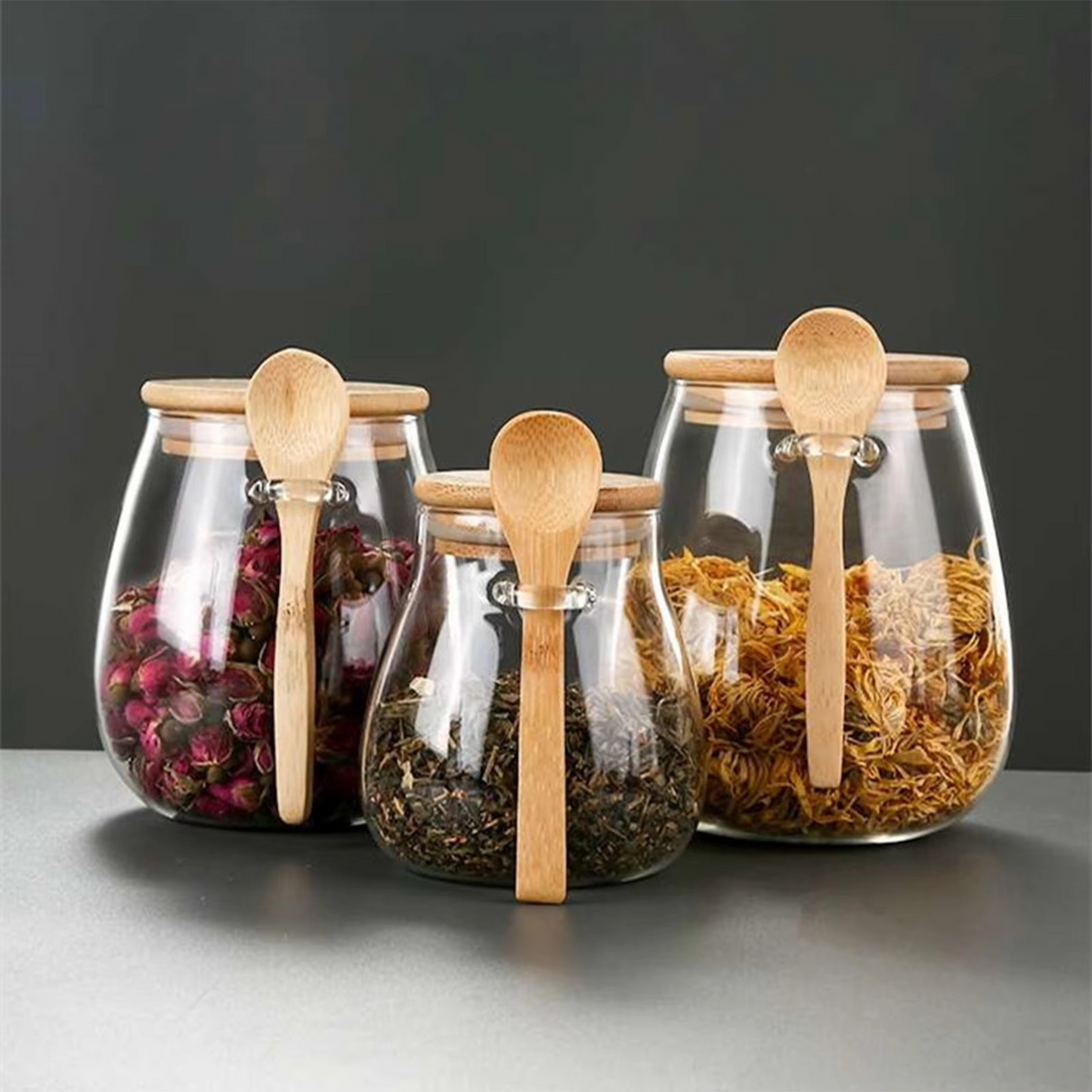 Glass Storage Jar with Airtight Lid and Food-Safe Design for Dry Ingredients