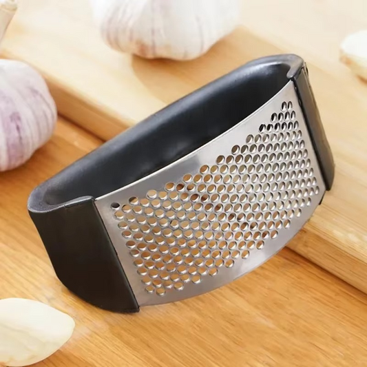 Stainless Steel Garlic Press with Ergonomic Handle and Dishwasher Safe Design