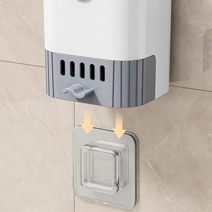 Flexible Toilet Brush with Extended Handle and Wall-Mounted Holder