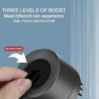Rainfall Shower Head with Water Filter and Detachable Massage Brush