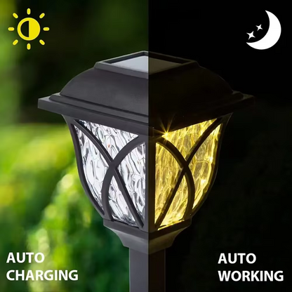 Solar LED Garden Lights with Automatic Dusk Sensor and Weather-Resistant Design, 2-Pack