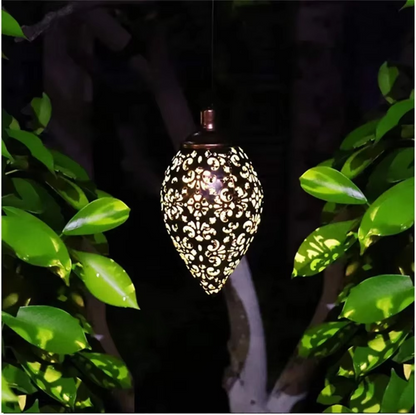 LED Water Drop Pathway Light with Solar Panel and Auto Dusk Sensor, Weatherproof