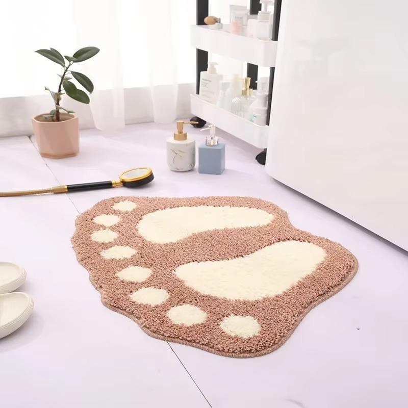 Microfiber Bath Mat with Textured Non-Slip Backing and Quick-Dry Absorption