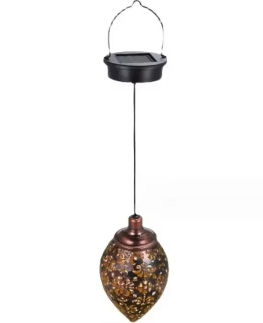 LED Water Drop Pathway Light with Solar Panel and Auto Dusk Sensor, Weatherproof