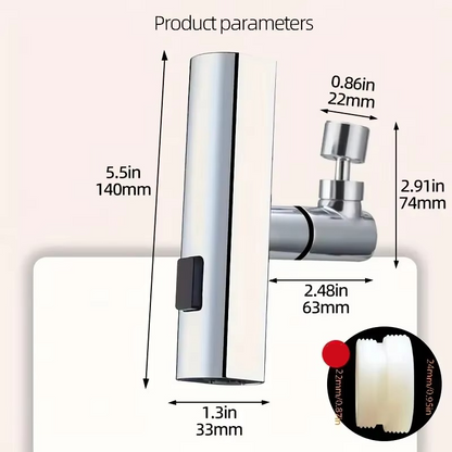 Faucet Flow Adapter with Splash Control and Focused Water Stream