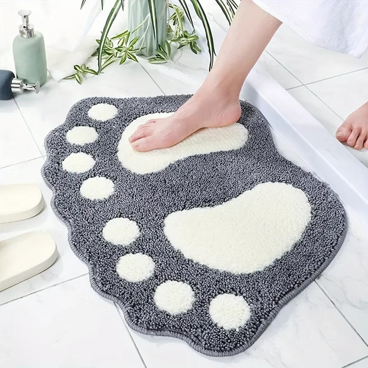 Microfiber Bath Mat with Textured Non-Slip Backing and Quick-Dry Absorption
