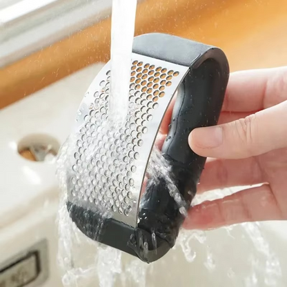 Stainless Steel Garlic Press with Ergonomic Handle and Dishwasher Safe Design