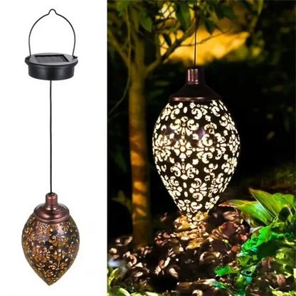 LED Water Drop Pathway Light with Solar Panel and Auto Dusk Sensor, Weatherproof