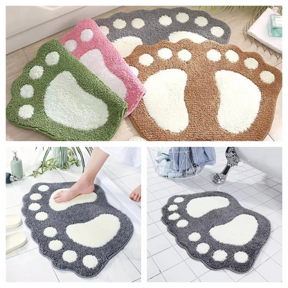 Microfiber Bath Mat with Textured Non-Slip Backing and Quick-Dry Absorption