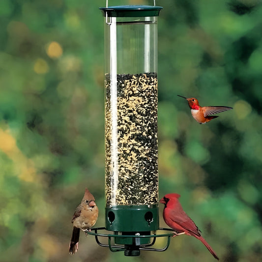 Weight-Activated Spinning Perch Bird Feeder with Metal Construction and 5lb Capacity