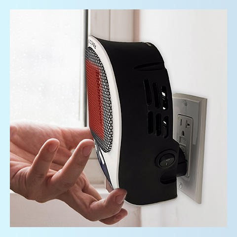 Portable Space Heater with Programmable Timer and Tip-Over Protection, 350 sq ft Coverage