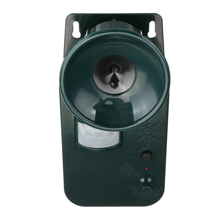 Motion-Activated Ultrasonic Animal Repeller with LED Flash and Adjustable Frequency, 5000 Sq Ft