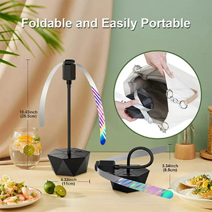 Portable Insect Repellent Fan with Rechargeable Battery and Retractable Base