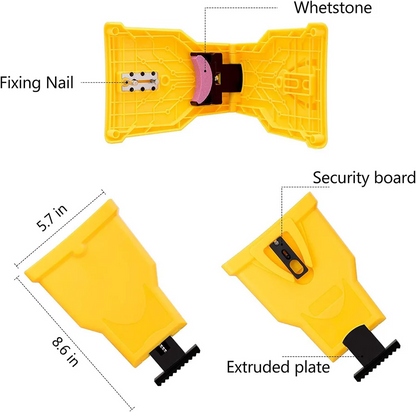 Portable Chainsaw Chain Sharpener with Adjustable Mounting for 14-20in Bars