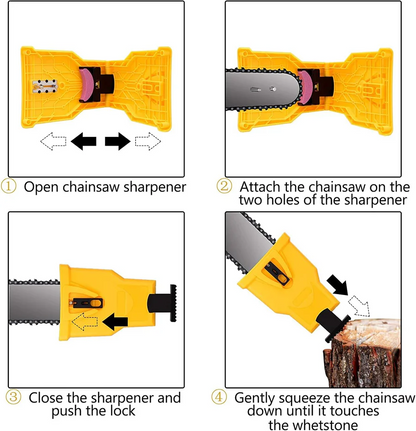 Portable Chainsaw Chain Sharpener with Adjustable Mounting for 14-20in Bars