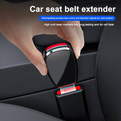 Seat Belt Extender with Metal Locking Tongue and Single Press Release, 2 Pack