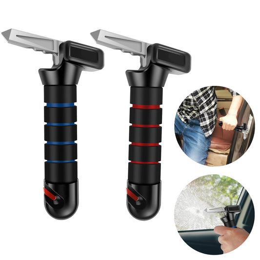 Vehicle Door Assist Handle with Foam Grip and Emergency Tools, 2 Pack