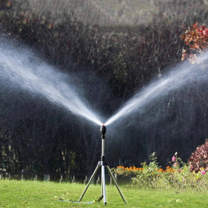 Garden Watering Tripod Sprayer Sprinkler, Heavy Duty Impact Lawn Sprinkler with Telescoping Metal Stand, Large Area Coverage Watering System for Yard and Agriculture