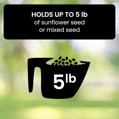 Weight-Activated Spinning Perch Bird Feeder with Metal Construction and 5lb Capacity