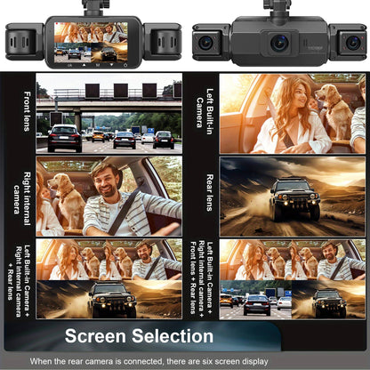 Four Camera Dash Cam with Infrared Night Vision and Wireless App Control