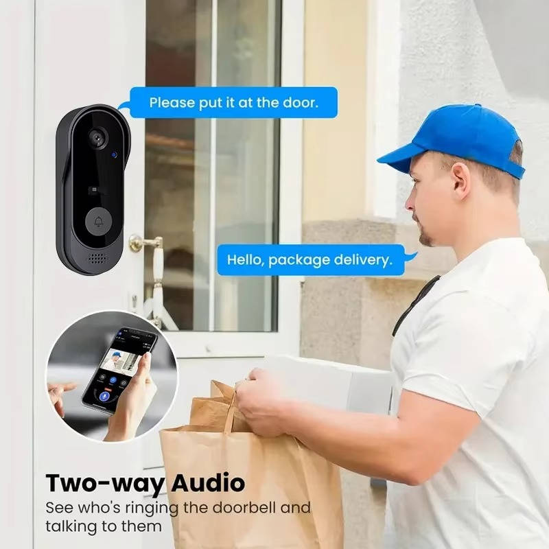 Smart Video Doorbell with Motion Detection and Night Vision, Two Way Audio