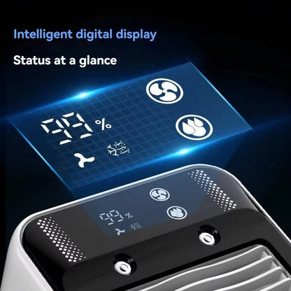 Rechargeable Mist Fan with Dual Nano Spray and Tilting Head, 17oz Tank