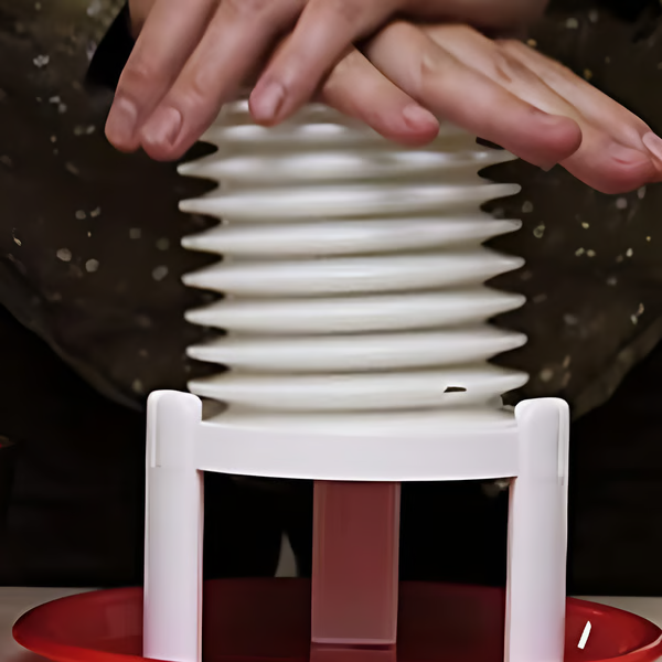 Boiled Egg Peeler with Press-Down Mechanism and Compact Design