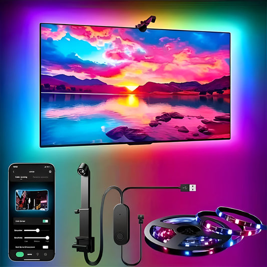 Smart LED TV Backlight with Color Sync and RGBIC Technology for 55-75in TVs
