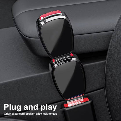 Seat Belt Extender with Metal Locking Tongue and Single Press Release, 2 Pack
