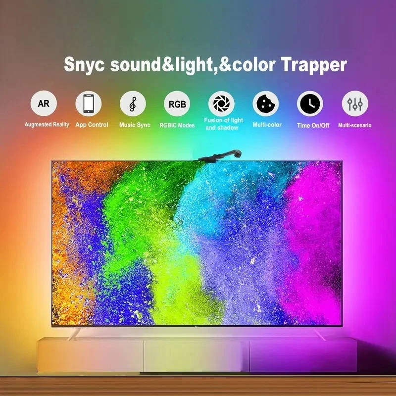 Smart LED TV Backlight with Color Sync and RGBIC Technology for 55-75in TVs