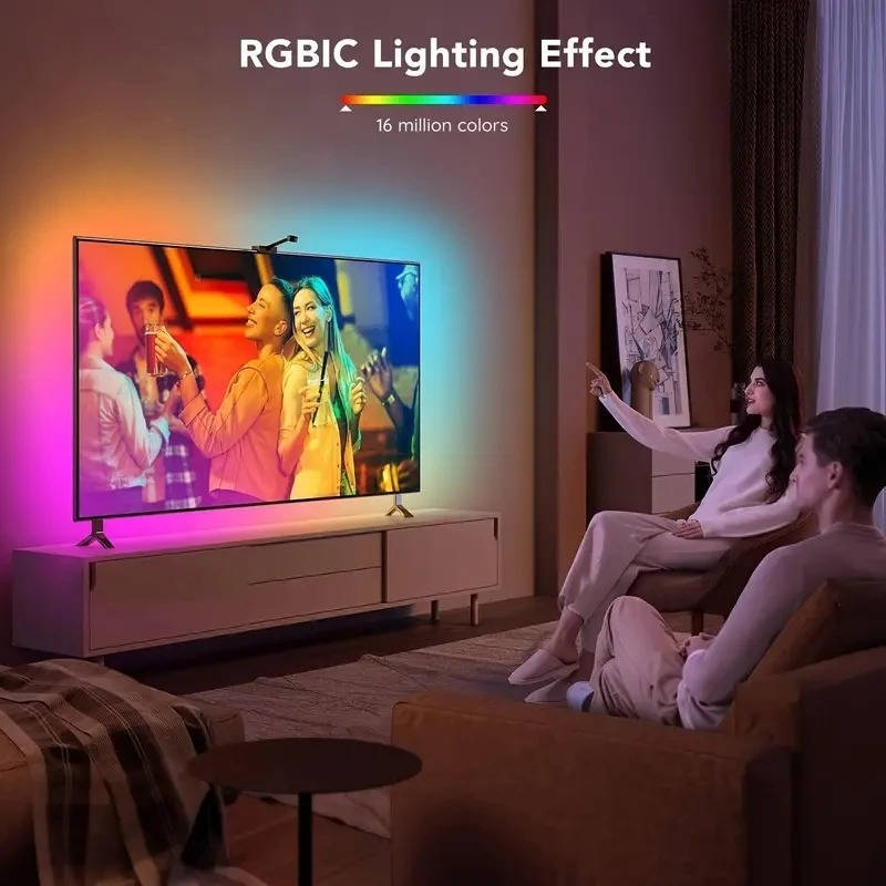 Smart LED TV Backlight with Color Sync and RGBIC Technology for 55-75in TVs