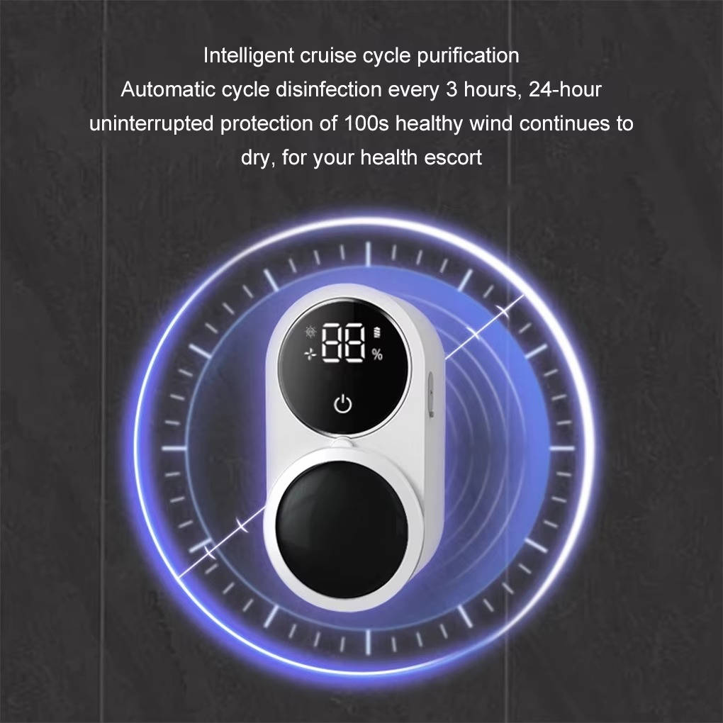 Wall Mount Toothbrush Sterilizer with Touchless Sensor and Automatic Air Dry, Multi-Compartment for Electric and Manual Brushes