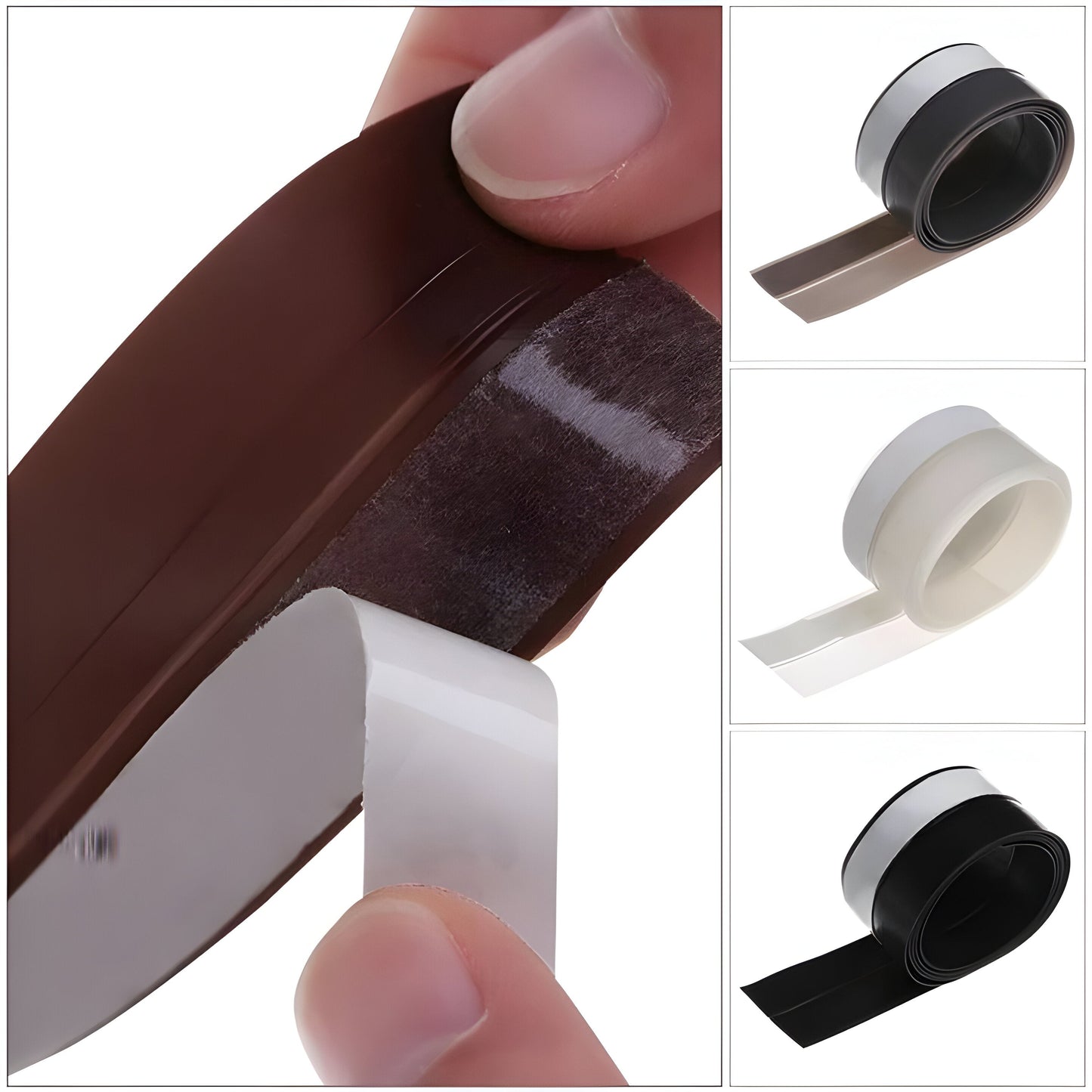 Weatherproof Door Seal Strip with Self-Adhesive Backing and Flexible Material