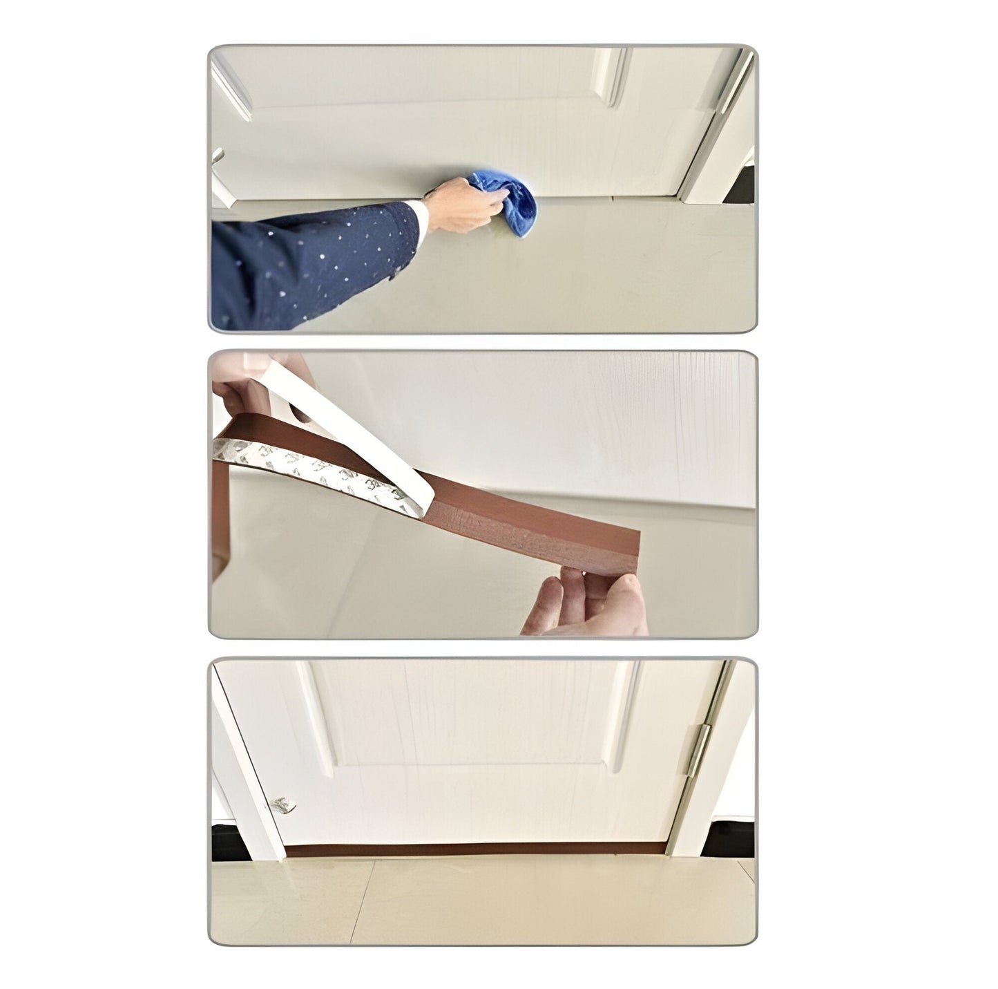 Weatherproof Door Seal Strip with Self-Adhesive Backing and Flexible Material
