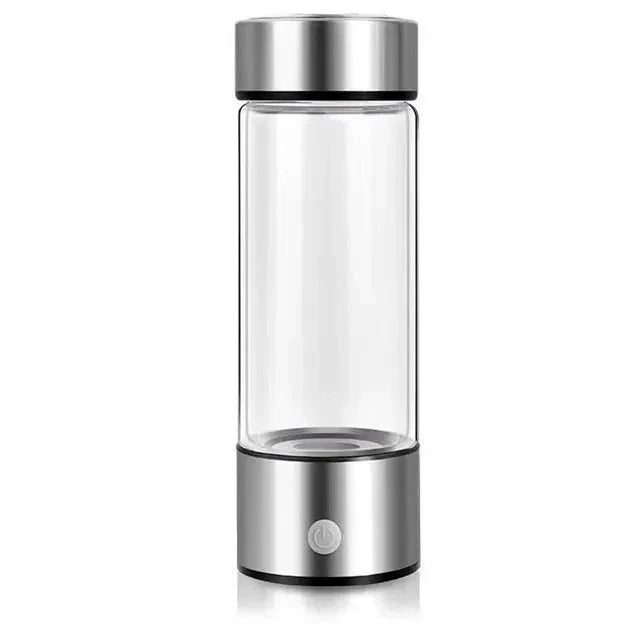 Portable Hydrogen Water Bottle with USB Rechargeable Base and One-Button Activation