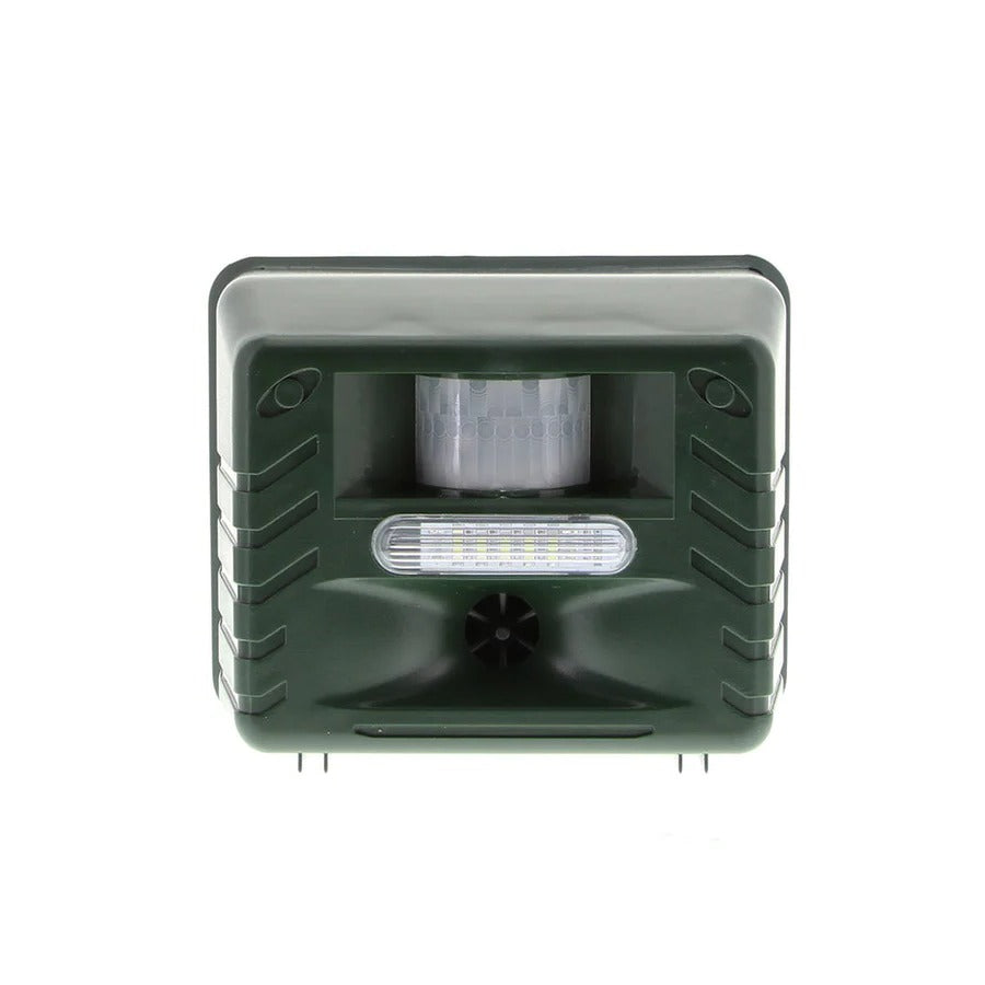 Solar-Powered Ultrasonic Bird Repeller with Motion Detection and LED Flash, Weatherproof