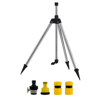 Rotating Tripod Sprinkler with 360° Coverage and Adjustable Height