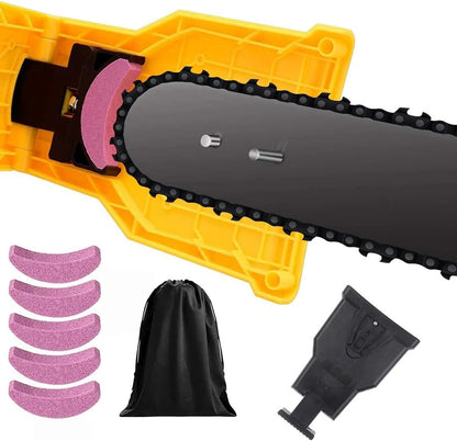 Portable Chainsaw Chain Sharpener with Adjustable Mounting for 14-20in Bars